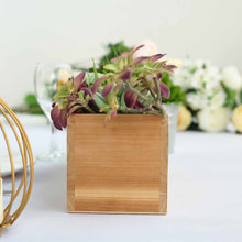 Load image into Gallery viewer, 18&quot;x6&quot; Natural Rectangular Wood Planter Box Set With Removable Plastic Liners