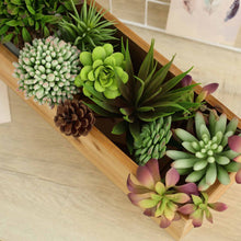 Load image into Gallery viewer, 18&quot;x6&quot; Natural Rectangular Wood Planter Box Set With Removable Plastic Liners