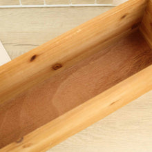 Load image into Gallery viewer, 18&quot;x6&quot; Natural Rectangular Wood Planter Box Set With Removable Plastic Liners