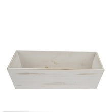 Load image into Gallery viewer, 18&quot;x6&quot; Whitewash Rectangular Wood Planter Box Set With Removable Plastic Liners