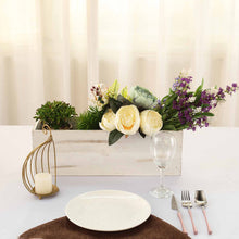 Load image into Gallery viewer, 18&quot;x6&quot; Whitewash Rectangular Wood Planter Box Set With Removable Plastic Liners