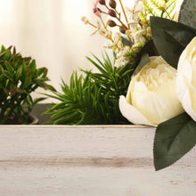 Load image into Gallery viewer, 18&quot;x6&quot; Whitewash Rectangular Wood Planter Box Set With Removable Plastic Liners