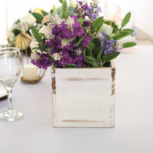 Load image into Gallery viewer, 18&quot;x6&quot; Whitewash Rectangular Wood Planter Box Set With Removable Plastic Liners