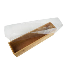 Load image into Gallery viewer, 24&quot;x6&quot; Natural Rectangular Wood Planter Box Set With Removable Plastic Liners