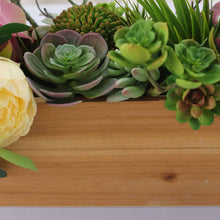 Load image into Gallery viewer, 24&quot;x6&quot; Natural Rectangular Wood Planter Box Set With Removable Plastic Liners