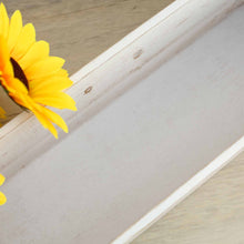 Load image into Gallery viewer, 24&quot;x6&quot; Whitewash Rectangular Wood Planter Box Set With Removable Plastic Liners