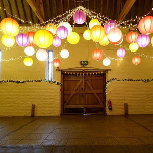 12 Pack | 16&quot; Yellow Round Chinese Paper Lanterns